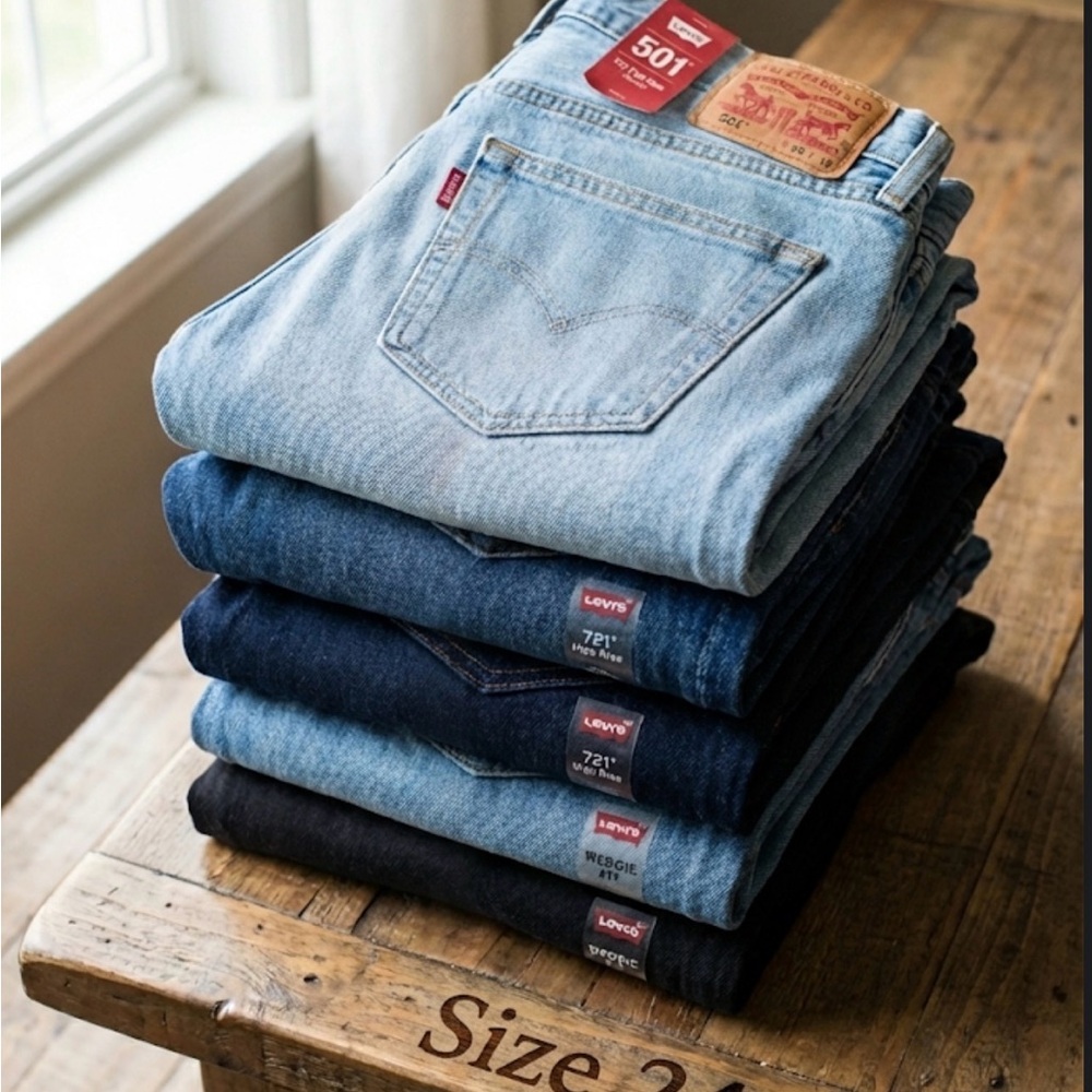 Levi's Womwn’s Light and Dark Blue Straight Jeans